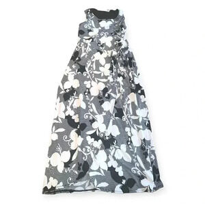 Vintage floral side tie crossover dress